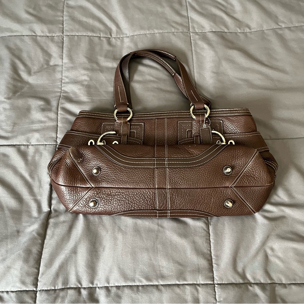 coach hampton style H0693-02764 brown
pebbled leather satchel purse